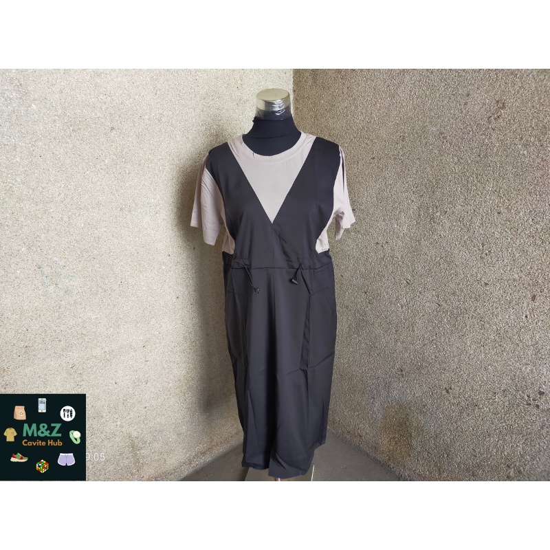 black-dress-with-white-shirt-design-one-piece-shopee-philippines