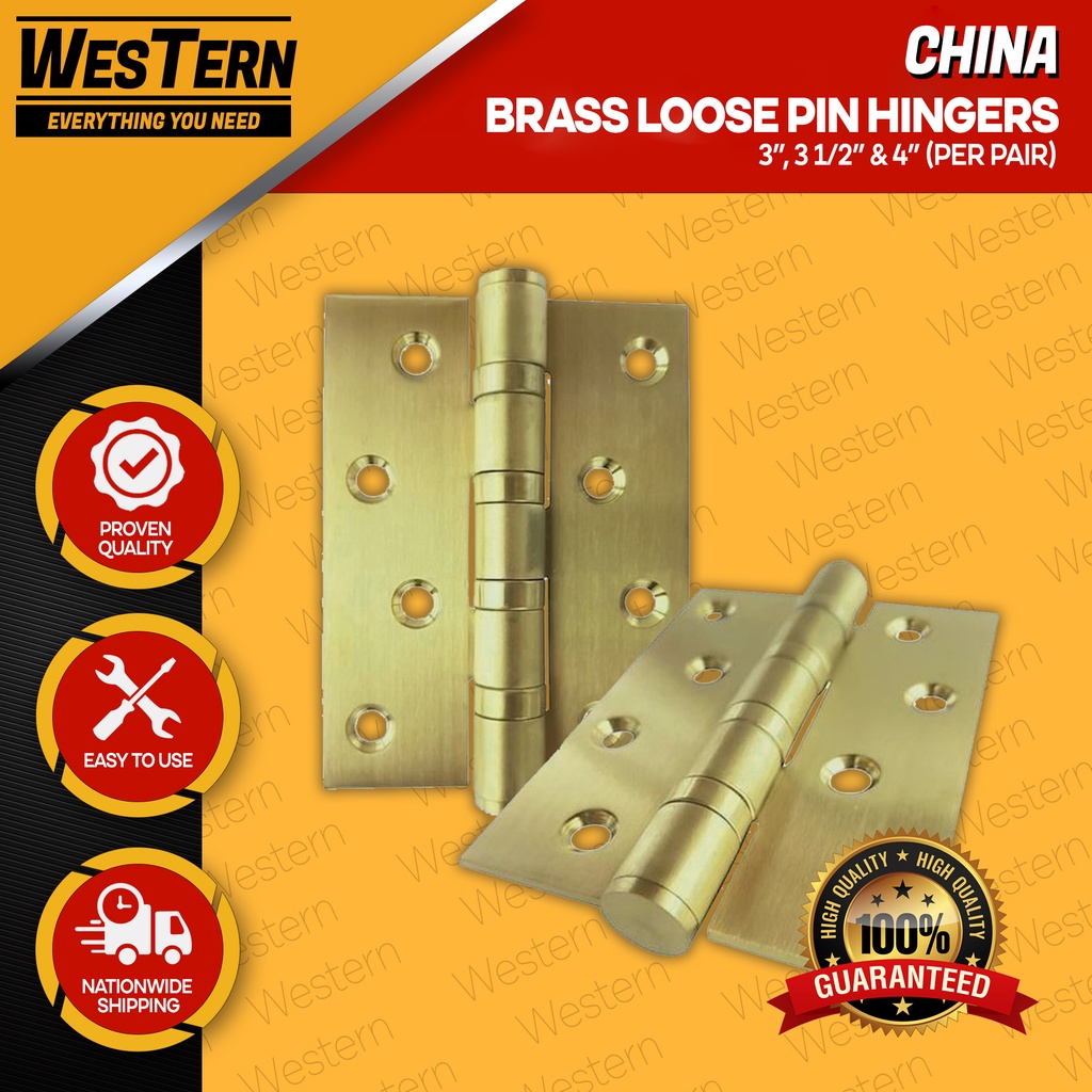 CHINA Brass Loose Pin Hinges 3”, 3 1/2”, 4” (per pair) Shopee Philippines