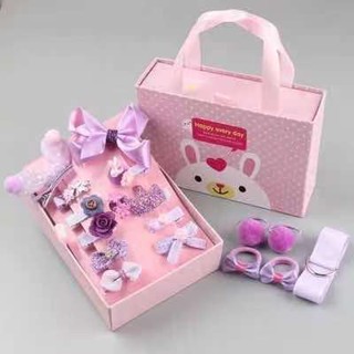 Set of 18pcs Kids Hair Accessories Barrettes clips Baby Girls Headdress Gift with Paperbagnew #2