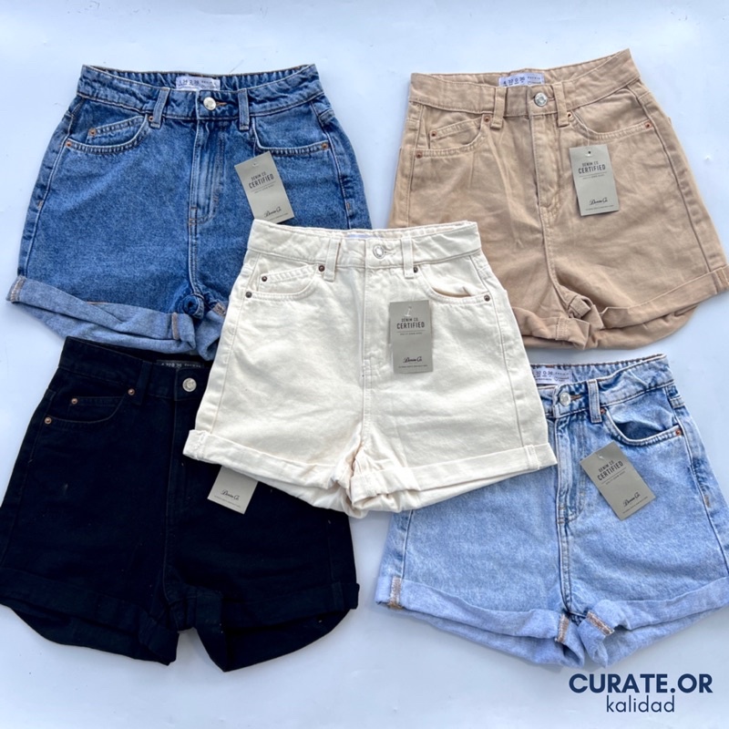 Denim Co (Primark) Highwaisted Fixed Folded Mom Shorts (2431) Shopee