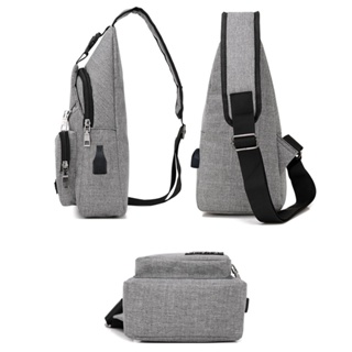 NEWMale Shoulder Bags USB Charging Crossbody Bags Men Anti Theft Chest Bag School Summer Short Trip #2