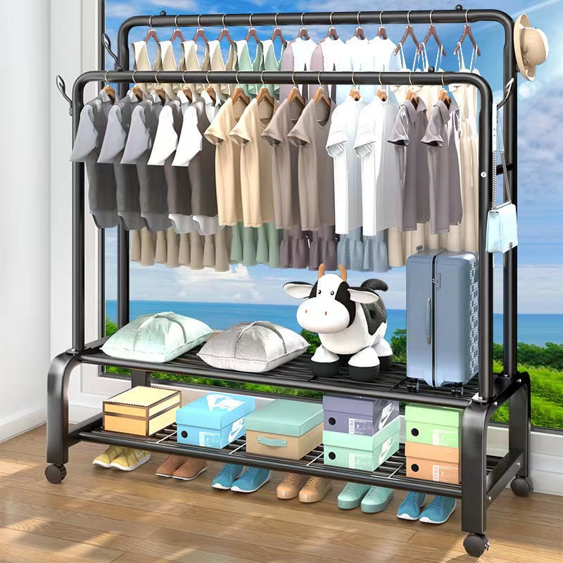 Floor-standing Drying Rack Bedroom Clothes Hanger Floor Drying Rack ...