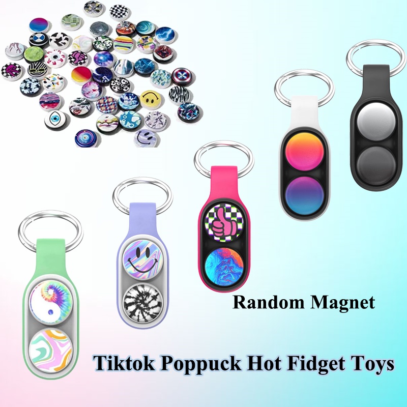 PopPuck Fidget Decompression Fidget Toy Series Elastic Pop up Magnet ...