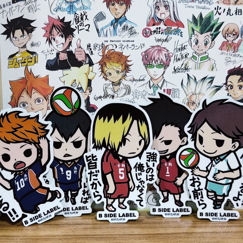 Haikyu! B Side Label Stickers (Karasuno / Nekoma / Aoba ) | Shopee ...