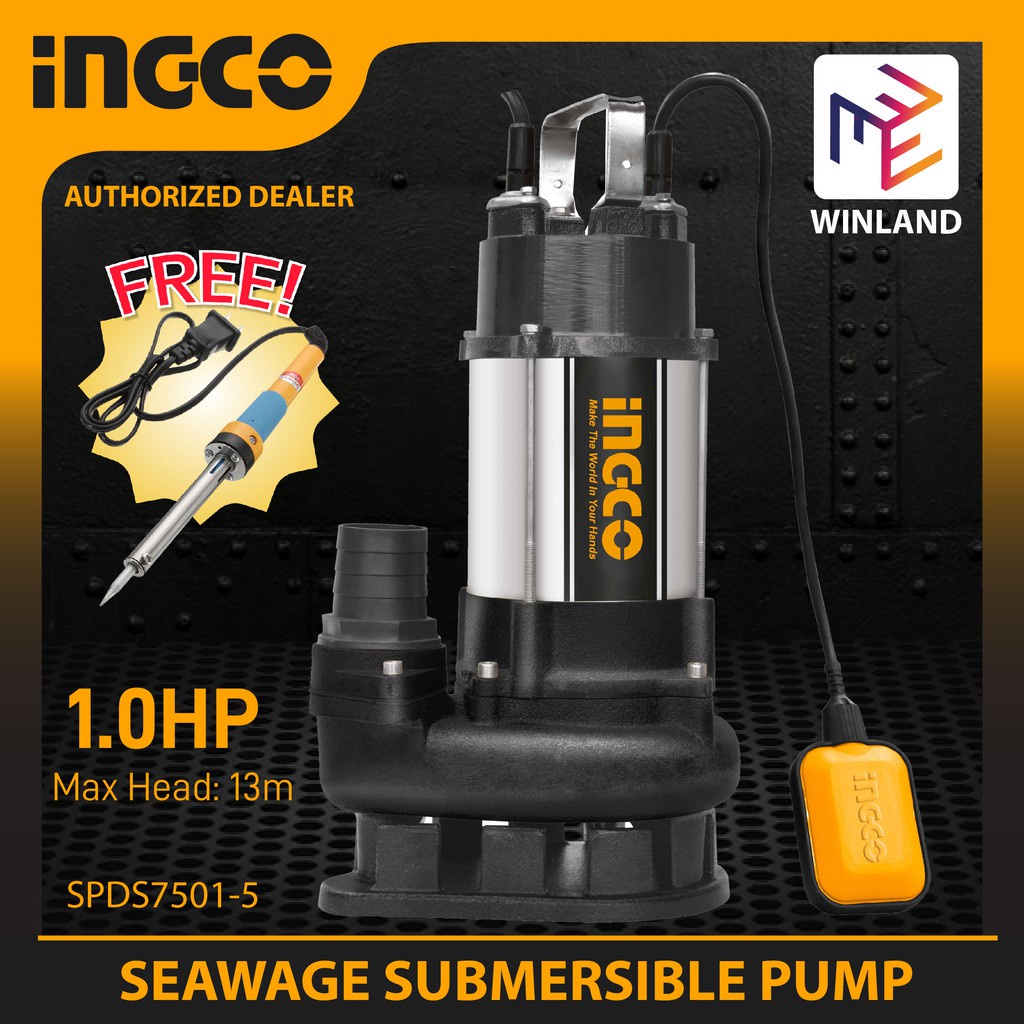 INGCO by Winland Seawage Submersible Water Pump for Dirty Water 750W