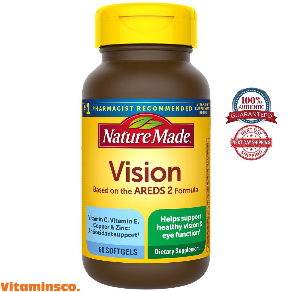Nature Made Vision with AREDS 2 Formula Eye Vitamins with Lutein