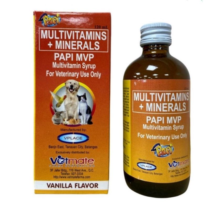 Papi MVP 120ml Multivitamins for Dog Multivitamins for Cat