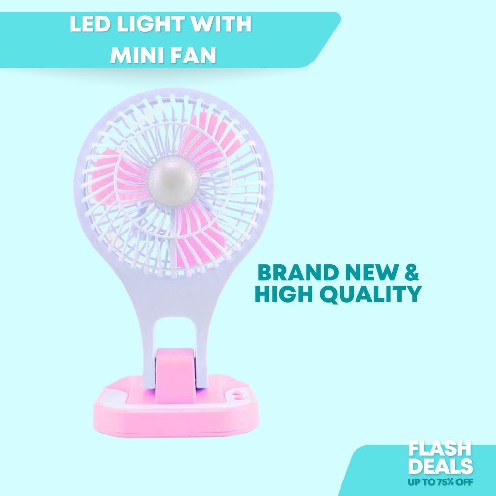 portable led light with mini fan jr 5580