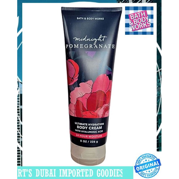 AUNTHENTIC BATH AND BODY WORKS MIDNIGHT POMEGRANATE BODY CREAM 226 g