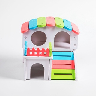 Hamster House Hideout DIY Rainbow Color Small Animal Hideout Hamster Play Hut Hamster Nest Sleeping #3
