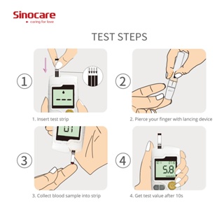 Sinocare GA-3 Glucometer Monitor Diabetic Glucose Meter Blood Sugar Test Kit With Strips And Lancets #8