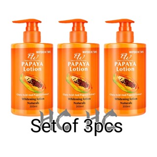 （Set of 3pcs）Whitens In 7 Days Papaya Lotion Gluta Acid And Papaya Extract Whitening Lotion Naturals