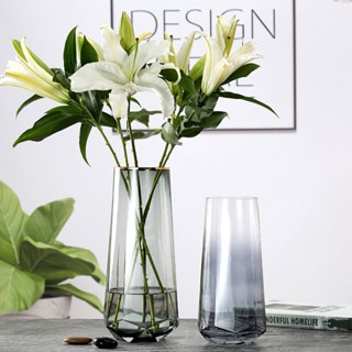 Light luxury Phnom Penh Stained Glass Vase Transparent Lily Rose Flower Arrangement Hydroponic Nordi #6