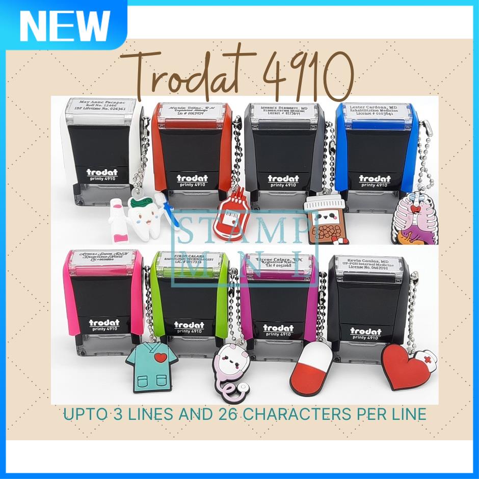 tracing pad Stamp MNL COD!! Trodat 4910 with Free PVC Keychain For Contact Tracing Forms!