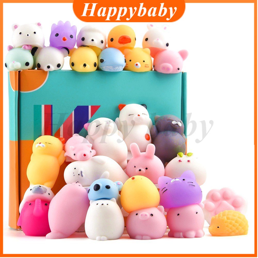 Cute Mini Animal Squishies Kawaii Mochi Squeeze Toys Stretch Stress ...