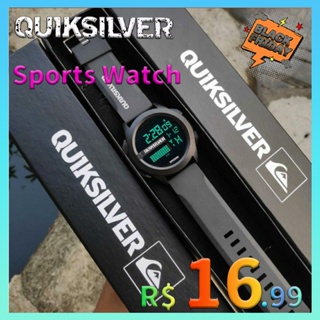 Quiksilver Men's Waterproof Digital Wristwatch With Strab Rubber