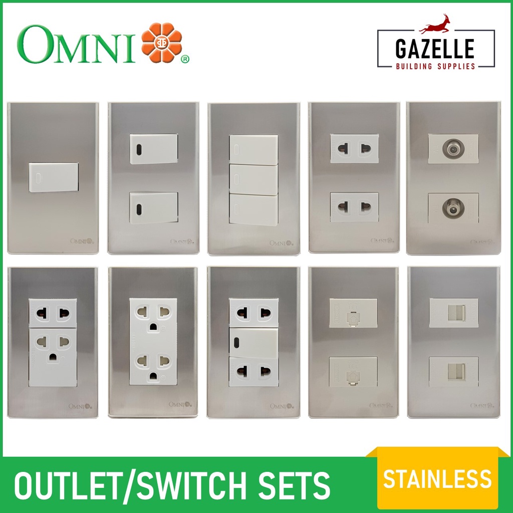 Omni Wide Series Duplex Universal Outlet Switch 1 Way 3 Way Sets ...