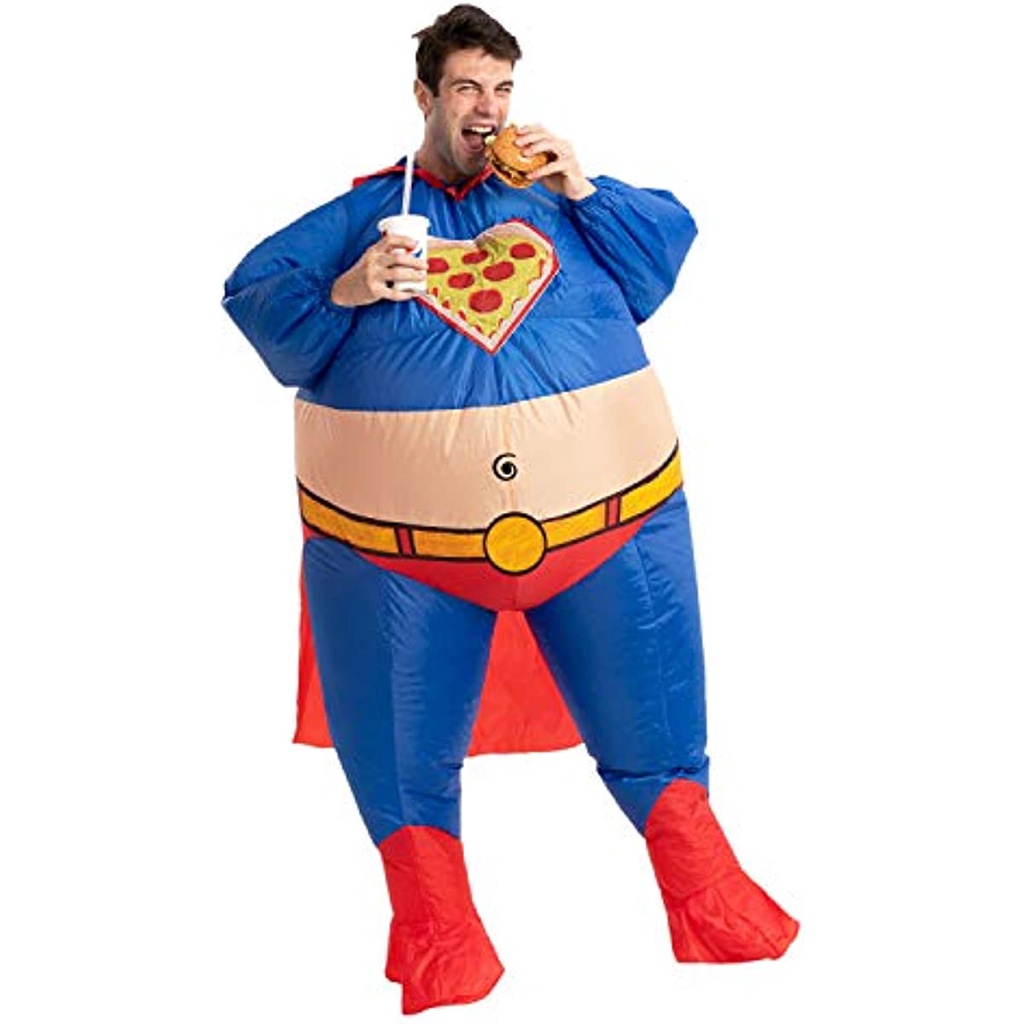 Halloween Costume Chunky Chubby Superhero Inflatable Superhero Costume