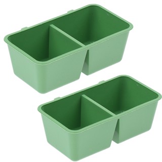 10PCS Plastic Feeder Cup Bird Feeding Bowl Double Bowl Parrot Pigeon Trough Two Uses #1