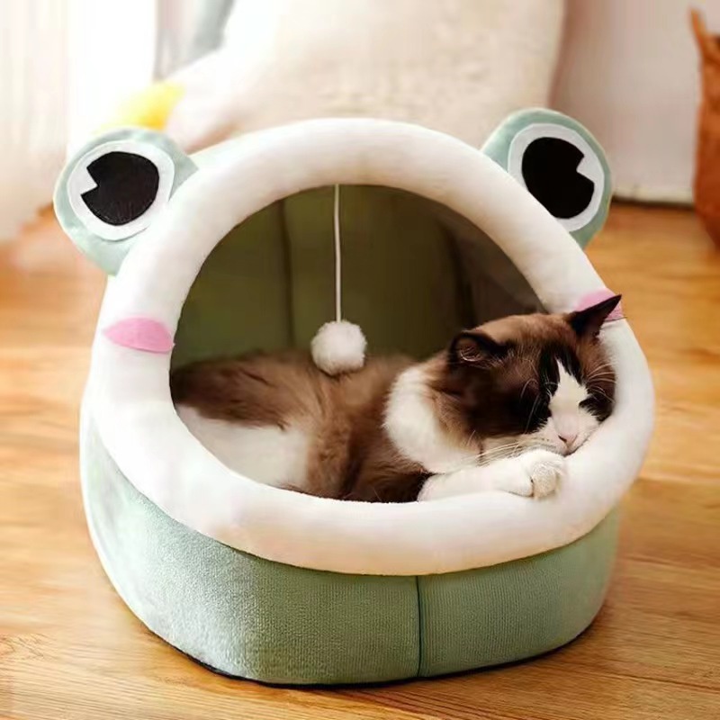 (COD) Removable washable cute cat dog house indoor warm and comfortable pet dog bed kennel