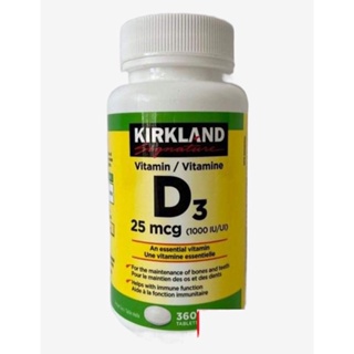 stockNEW*MADE IN CANADA* Kirkland Signature Vitamin D3 1000 IU 25 mcg | 360 tablets EXP: MARCH 2026