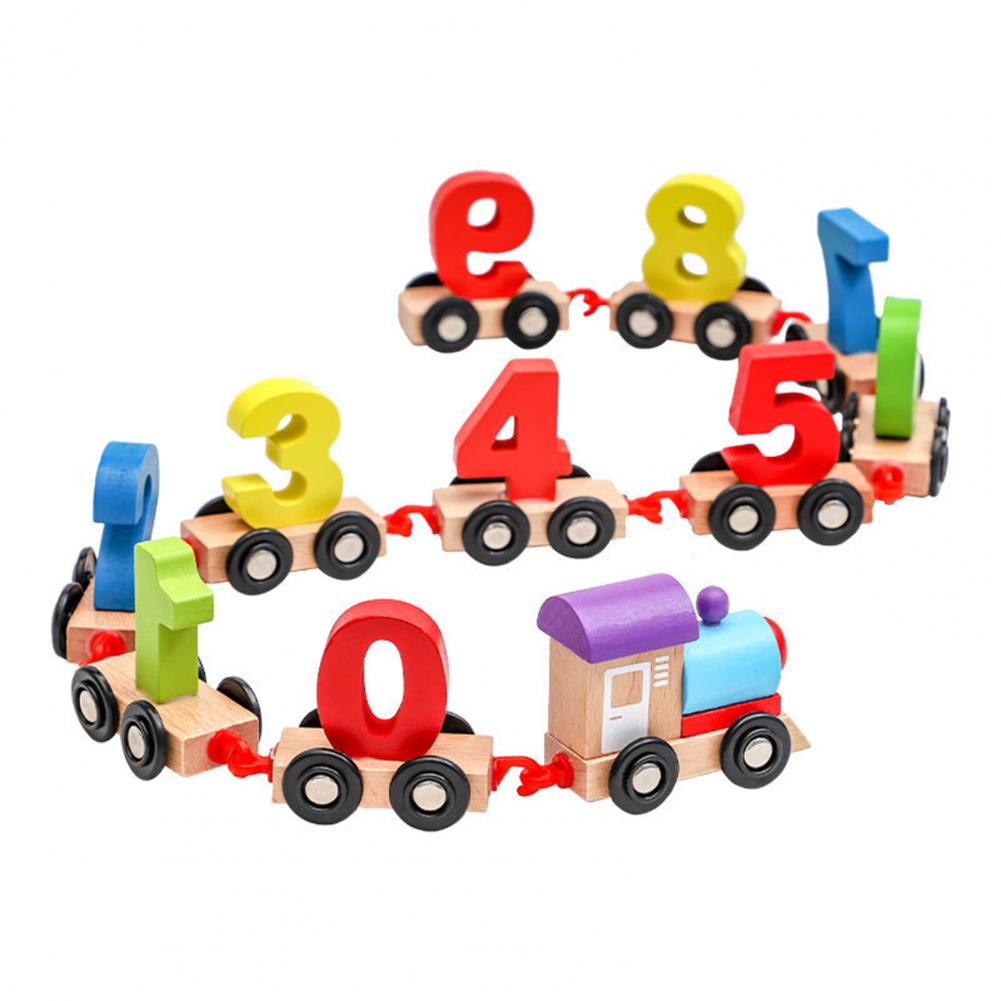 Imagination Improvement Train Toy Ten Carriages Independent Detachable Educational Cartoon Number
