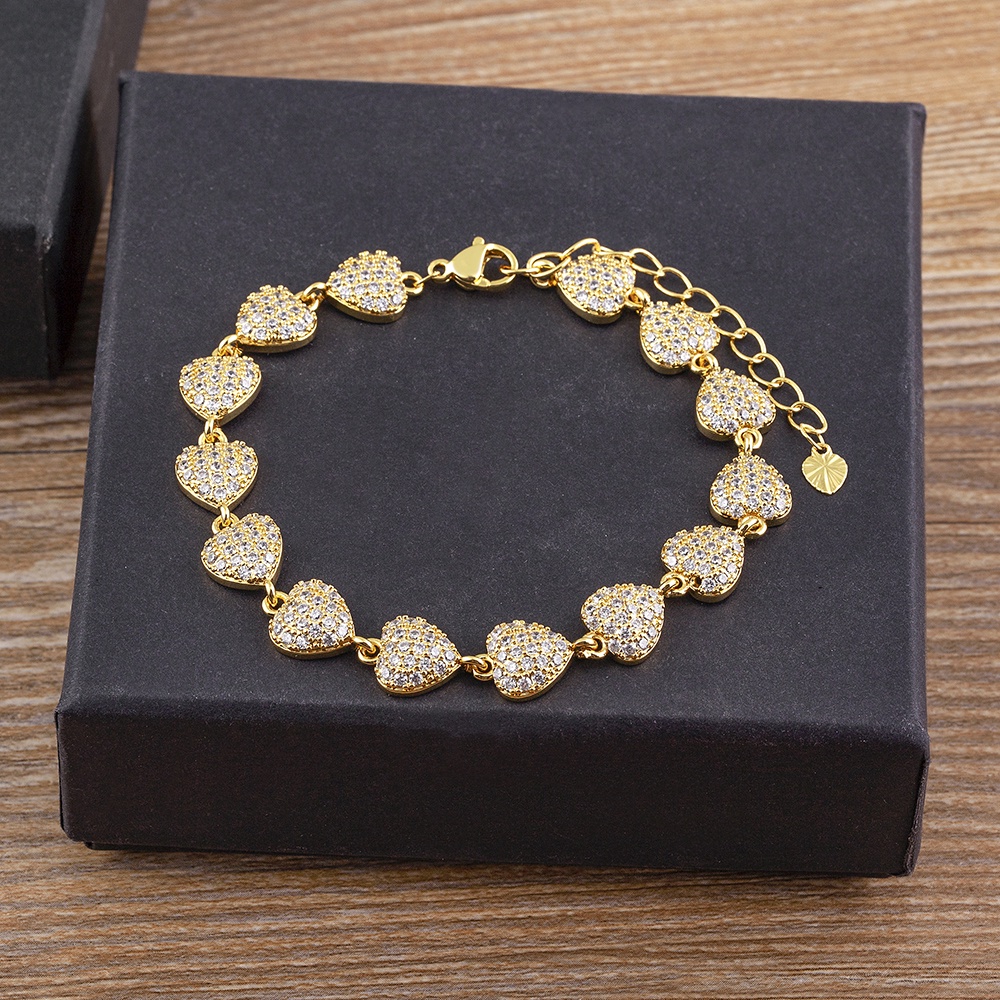 New Arrival Creative Design Luxury Gold Color Chain Bracelets Love
