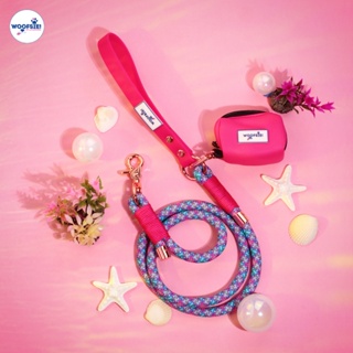 [woofsie.ph] Pink Ariel Dog Leash Set (Leash + Poop Bag Holder)