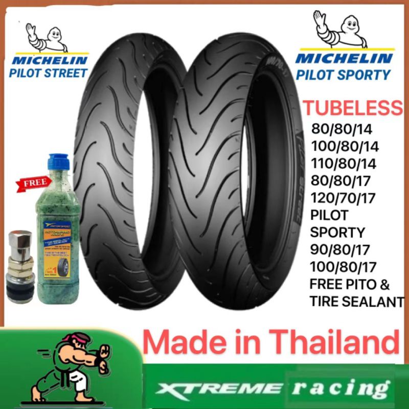 Michelin Pilot street Pilot Sporty tubeless Free Tire Sealant & Pito 80