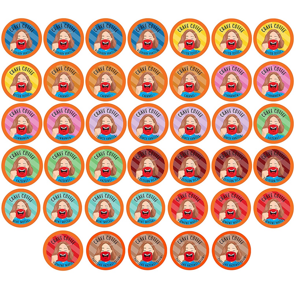 KEURIG Crave Coffee Assorted Flavored Coffee Pods Sampler Kcup Pods (40 pods/box) Shopee