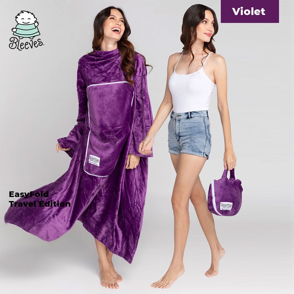 Bleeves® | Violet (Bleeves EasyFold Edition) unisex wearable blanket ...