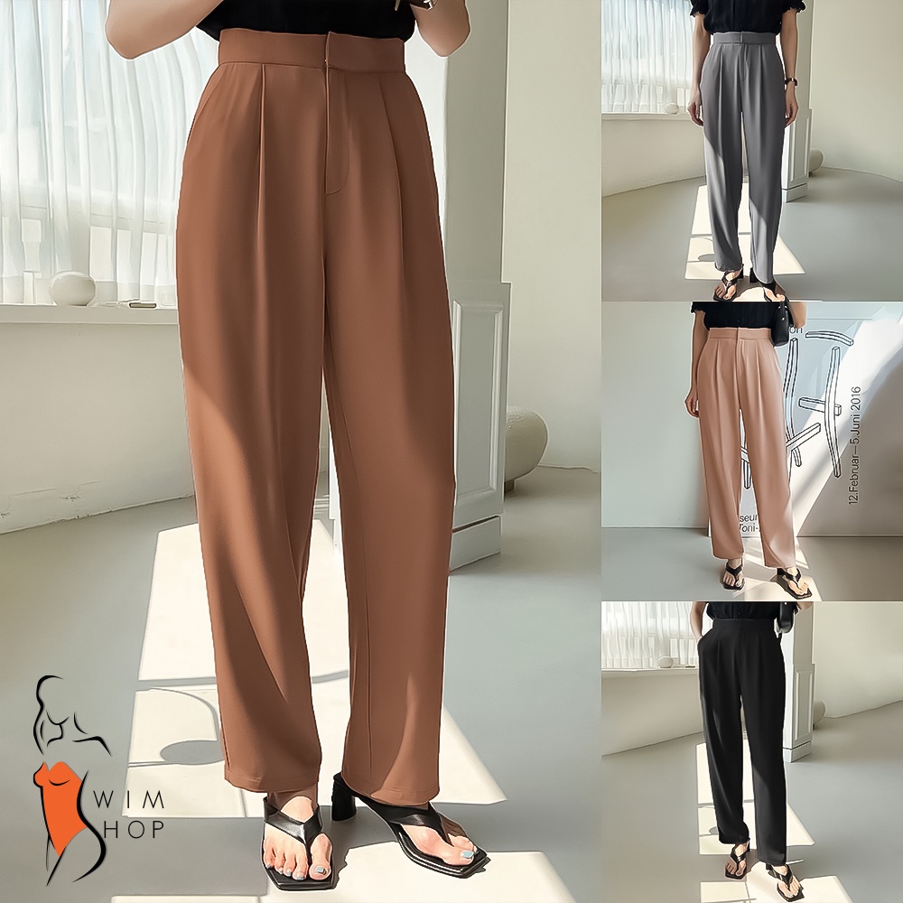 SS GIANA High Waist Loose Suit Trouser Office Pants For Women wp016 |  Shopee Philippines