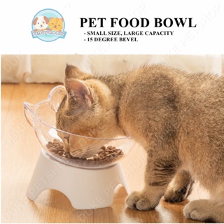 Cat Dog Elevated Bowls 15 DEGREE Raised Food Container With Stand Single Bowl