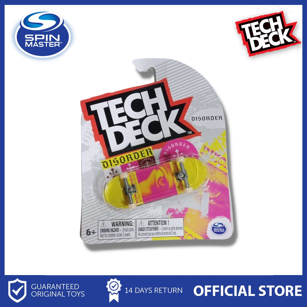 Tech Deck DISORDER 96mm Basic Fingerboard, Mini Skateboard, Ages 6 years and Up Fingerboard