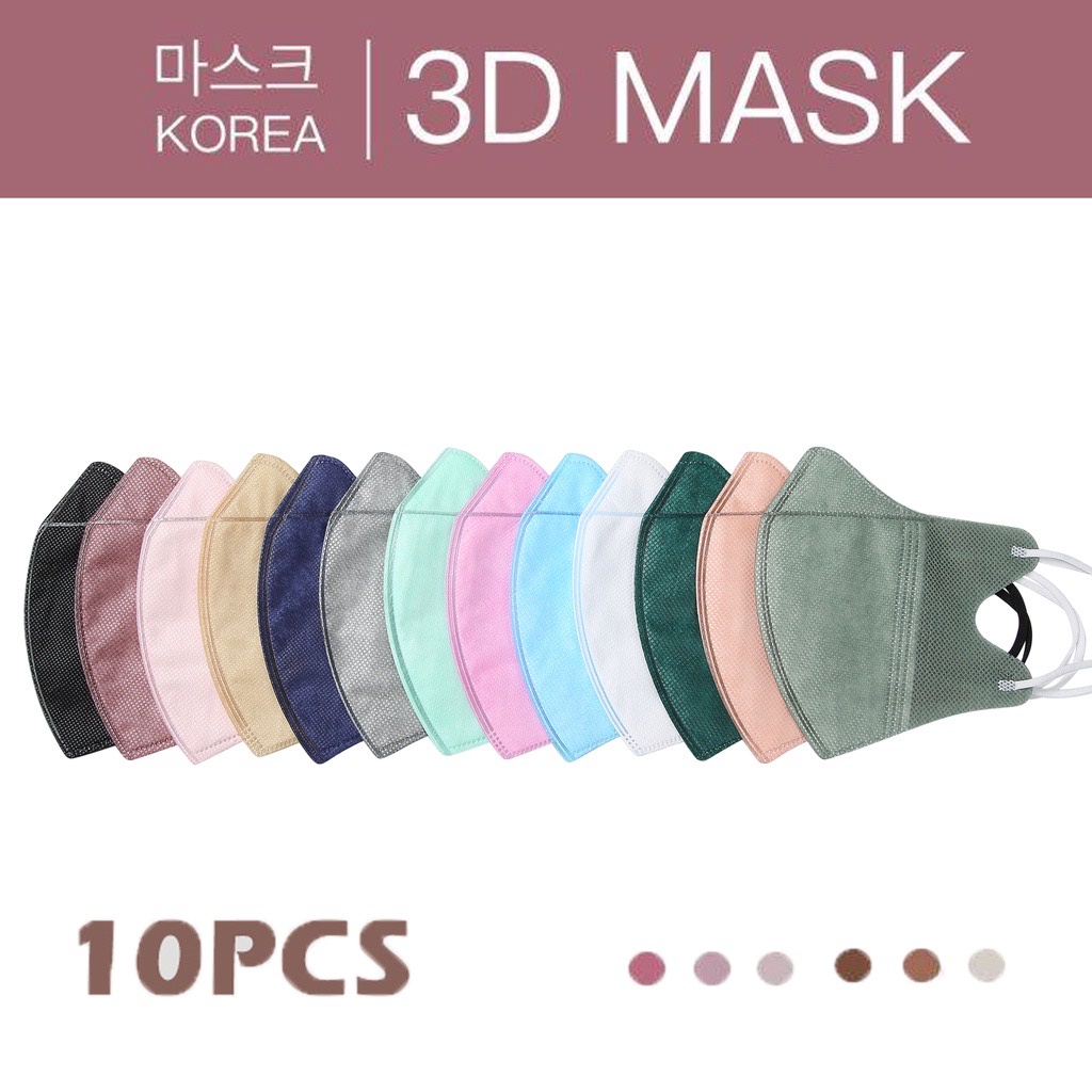 KF94 10pcs 3D Korea Face Mask Nonwoven Protection Filter 3D Anti Viral