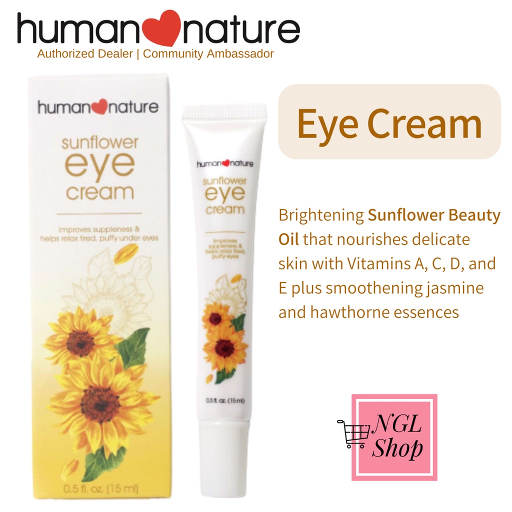 Human Nature Sunflower Eye Cream 15ml 100 Natural Shopee Philippines