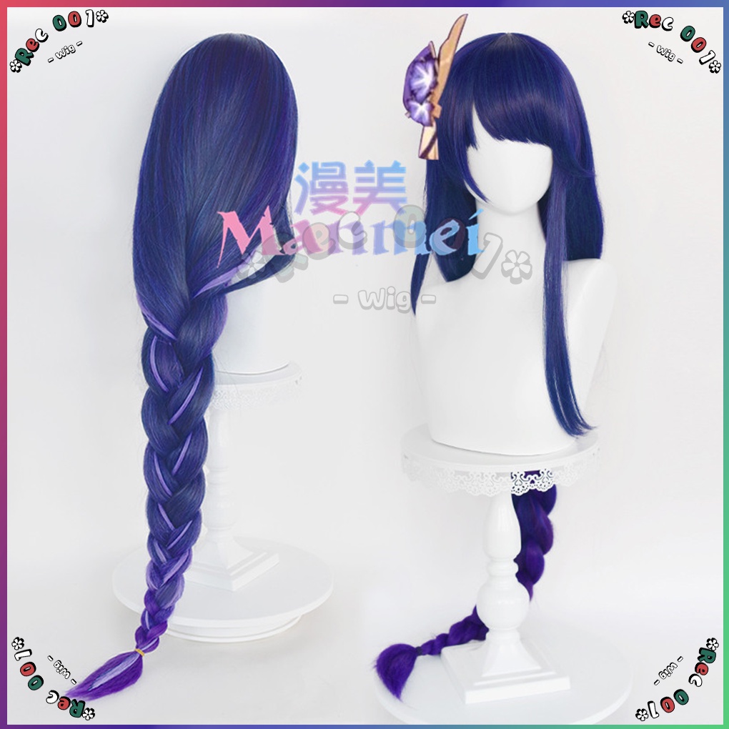 [Manmei] New Raiden Shogun Wig Shogun Wig Raiden Shogun Cosplay Blue