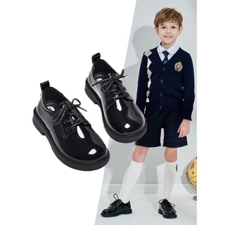 kids black shoes #233 school shoes for boy&girls unisex sneakers