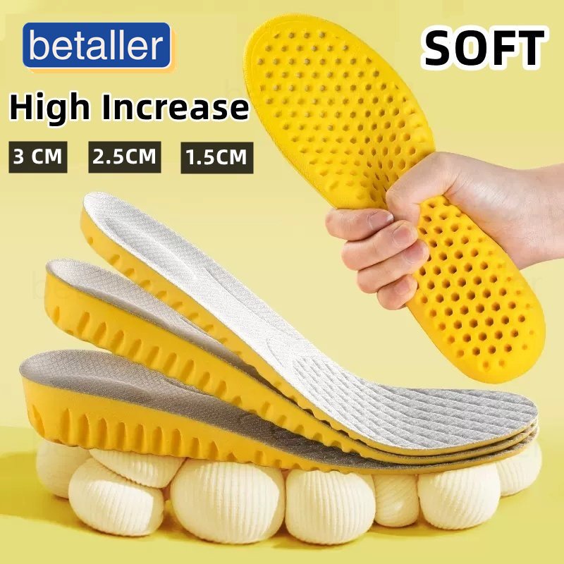 Height Increase insoles Heel Cup Insert Shoe Cushion Pads Tall High men women 1pair 1.5cm/2.5cm