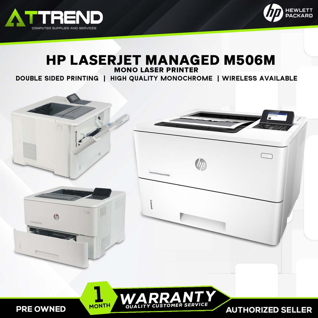 HP Laserjet M506M Printer Double Sided printing Wireless Mono Laser