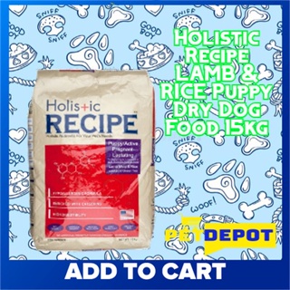 Holistic Recipe LAMB & RICE Puppy Dry Dog Food 15kg