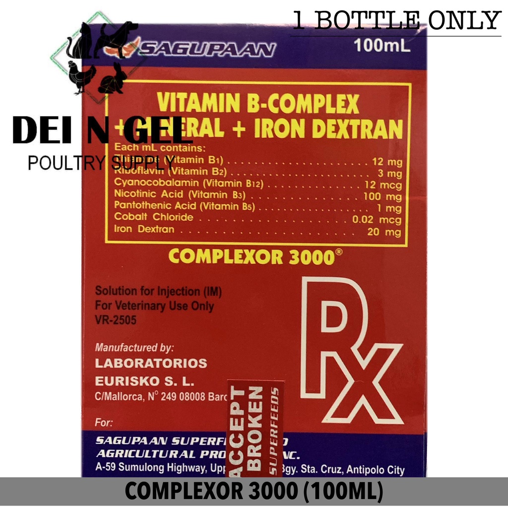 COMPLEXOR 3000 VITAMIN MINERAL IRON DEXTRAN (100ML) Shopee