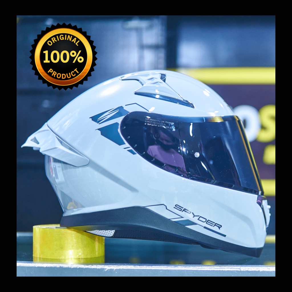 Spyder Recon 2 Arc. White Dual Visor Motorcycle Helmet | Shopee Philippines