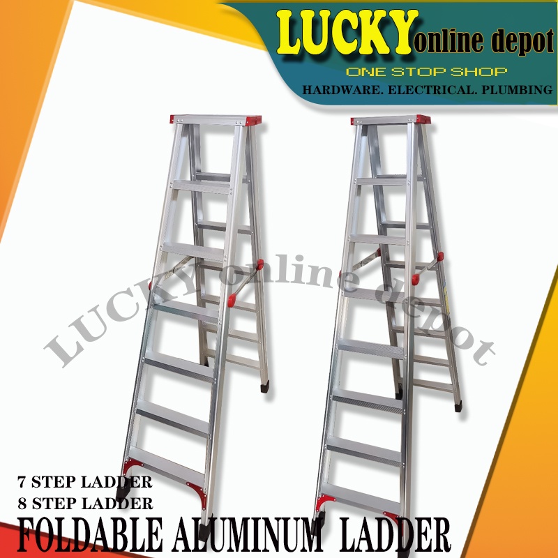 7 and 8 STEPS GOLDEN DRAGON FOLDABLE ALUMINUM LADDER ( A TYPE