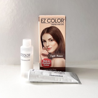 Ez Color Cream Hair Dye Natural Hair Color Set Hair Color Cream And Oxidizing Cream 50ml*2/P02020 #3