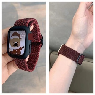 Strap For Apple Watch band 49mm 45mm 44mm 40mm 38mm 42mm 41mm  Nylon Elastic Braided solo loop Bracelet for iWatch Serie Ultra 8 Se 7 6 5 4 3 2 1 band