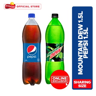 ♕▧Mountain Dew Drink 1.5L + Pepsi Cola Regular Drink 1.5L (Bundle of 2)