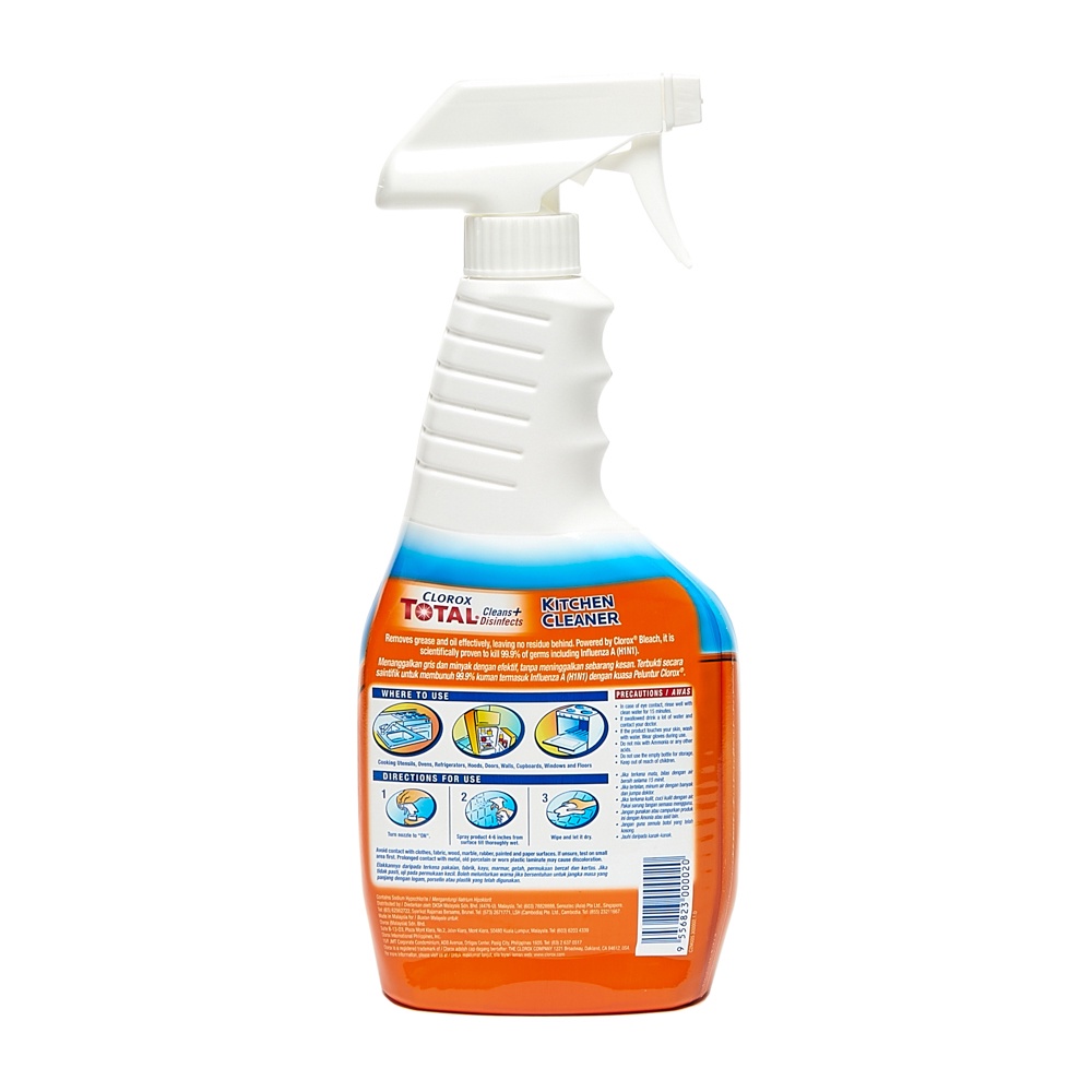 Clorox Kitchen Cleaner with Bleach 17 FL OZ / 500 mL, Kills 99.9 of