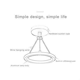 Chandelier Modern Round Ring Gold Round LED Indoor Lighting Room Dining Hall Aisle LED Ceiling Light #5