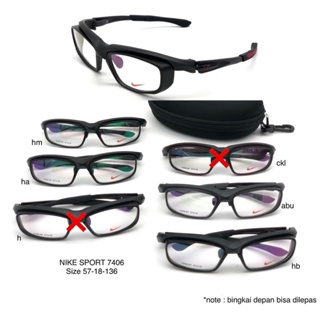 Nike 7406 sporty sporty Eyeglass Frames Free minus Lenses #5